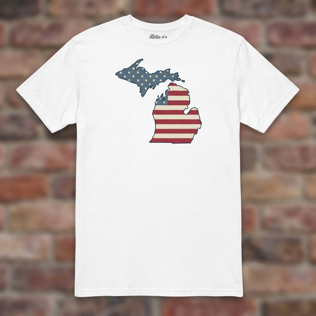 Michigan - American Flag | T-Shirt